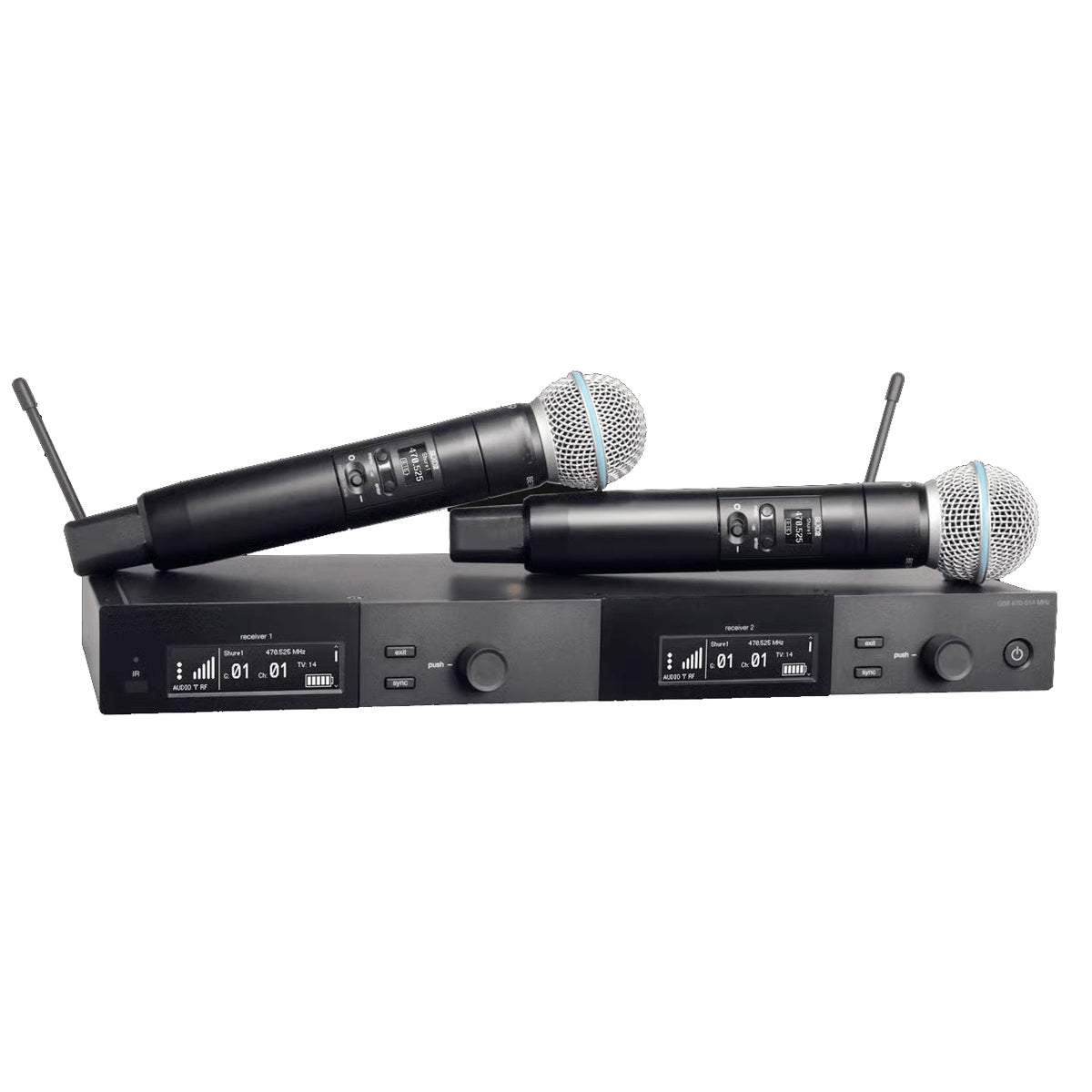 SLXD24D/B58 2 Channel Digital Wireless Microphone System With 2 SLXD2 Handheld Transmitters BETA 58A Vocal Mic SLXD4D Receiver