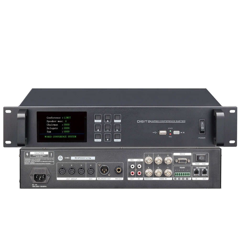 MiCWL A4520 Wired Microphone Conference Video-Tracking System 12 Discussing Meeting Room Chairman 12 Delegate Mics Set (10pcs-300pcs Can Expanded)