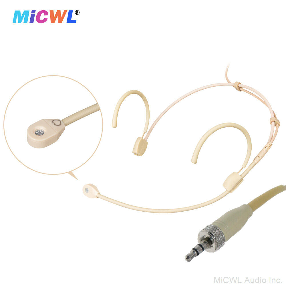 Beta-CC Cardioid Headset Microphone For Shure Sennheiser AKG BeltPack Wireless - MiCWL Audio Inc