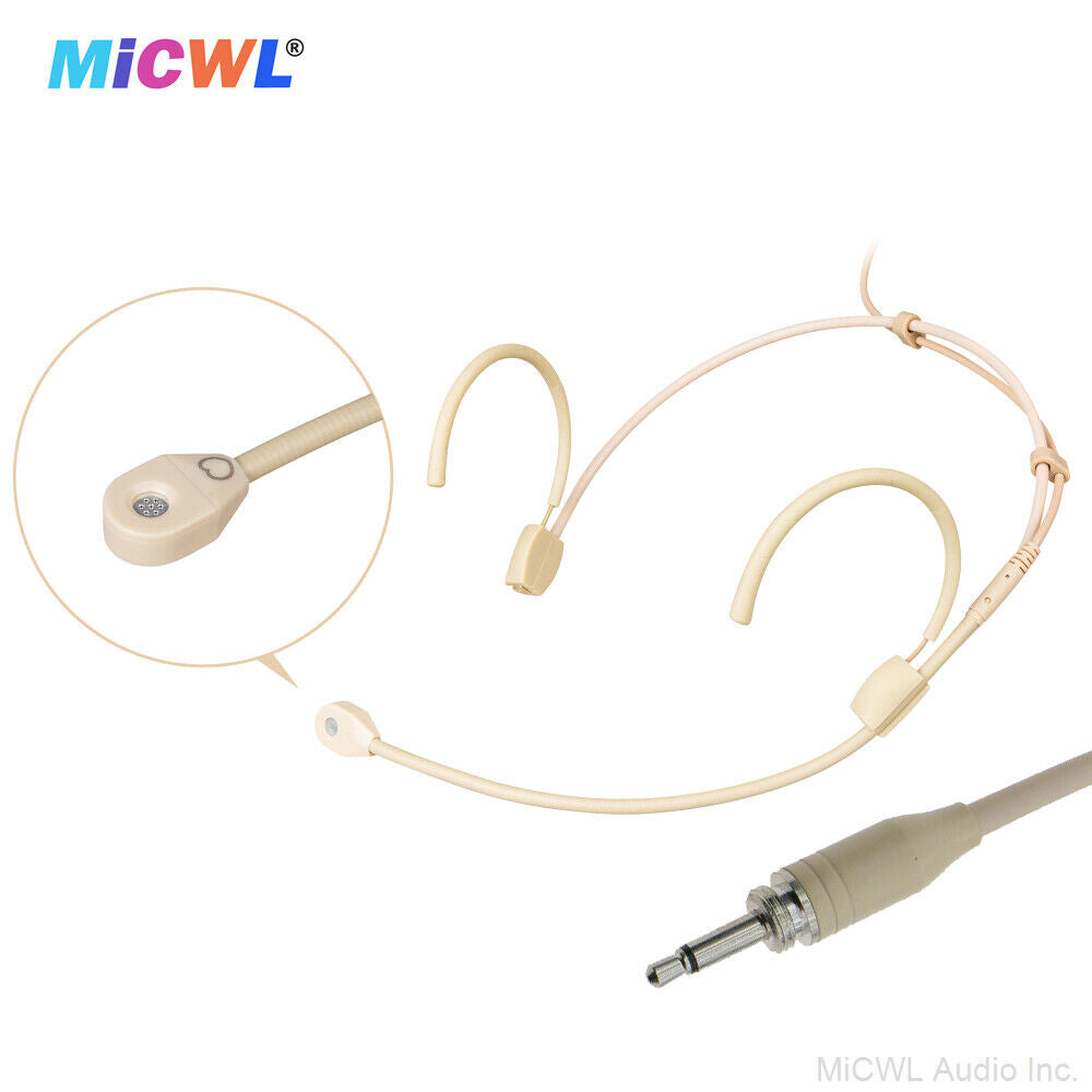 Beta-CC Cardioid Headset Microphone For Shure Sennheiser AKG BeltPack Wireless - MiCWL Audio Inc