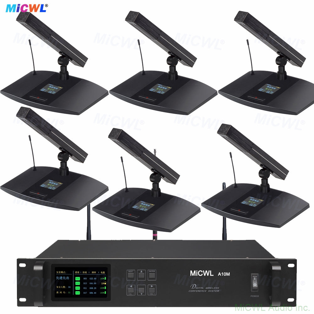 MiCWL Rechargeable Digital Wireless Conference Microphone – High-Sensitivity Desktop Mic for Meetings, USB-C Charging, Long Battery Life, Ideal for Government & Corporate Conference Rooms (Small/Medium/Large)