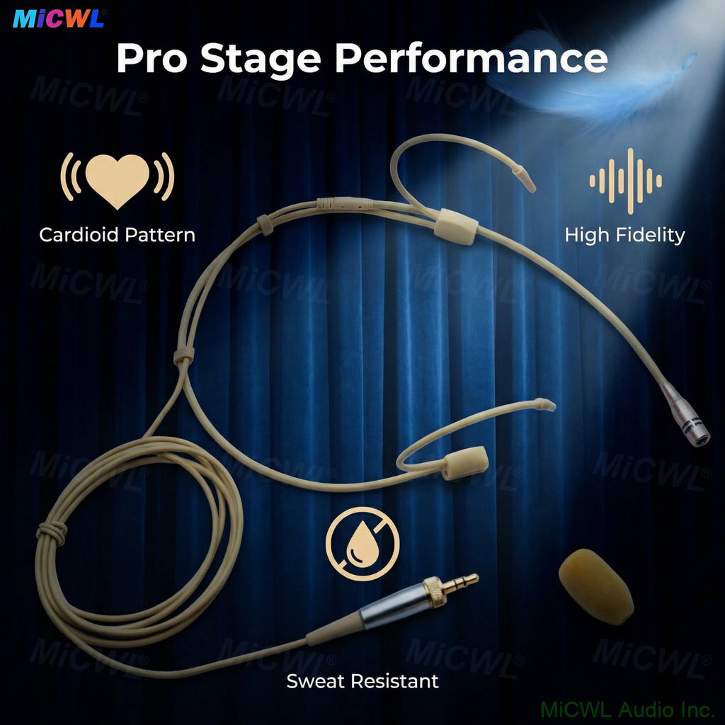 DH60 Skin Color Headset Microphone For Shure Sennheiser AKG Wireless Wireless Transmitters Perfect for Stage Shows Live Streaming Conferences Clear Sound