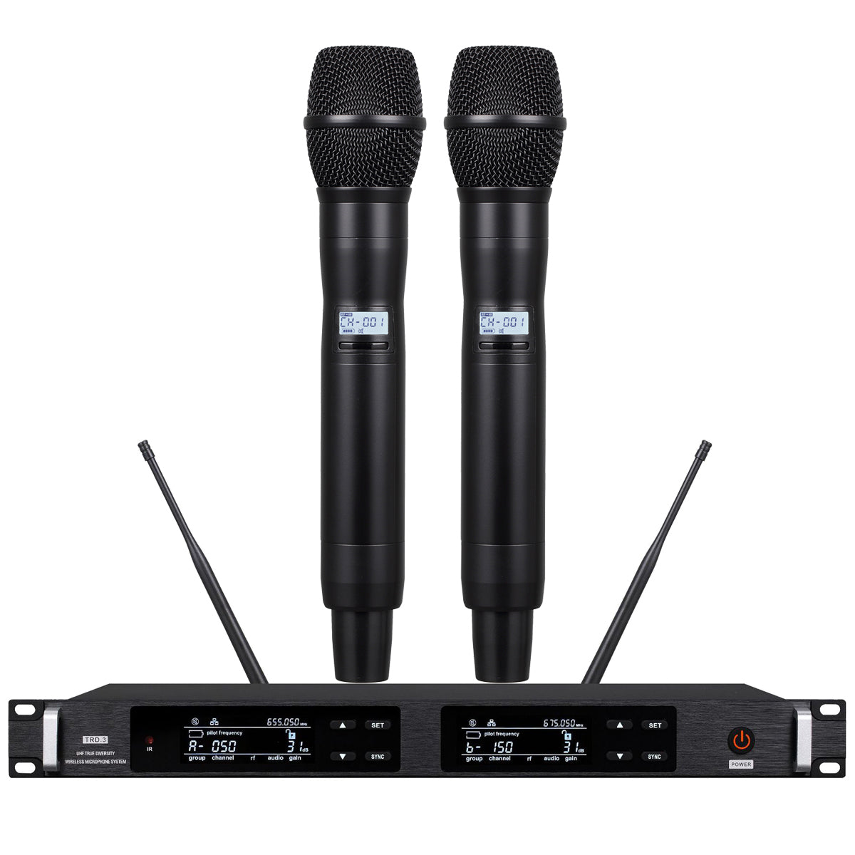 ULXD4D Dual Channel Digital Wireless Microphone System with KM9 Metal Handhelds | 300m-600m Range