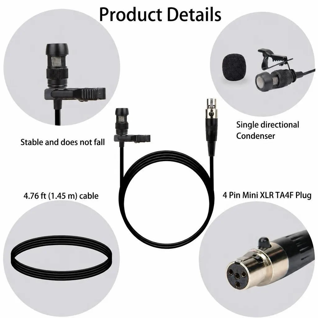 Skin-Tone Lavalier Mic 4-Pin Mini XLR