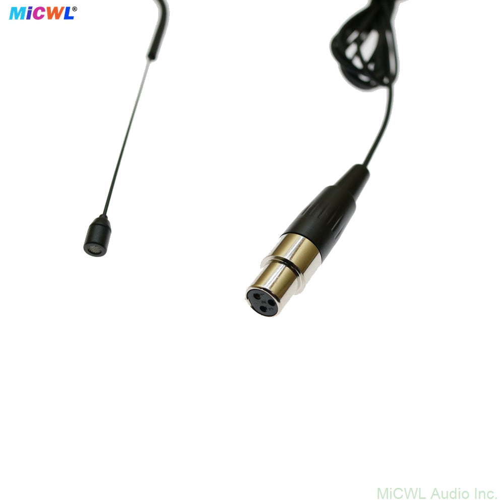 Black SM20 Earset Microphone For Shure Wireless BeltPack 4Pin Lock HeadMic