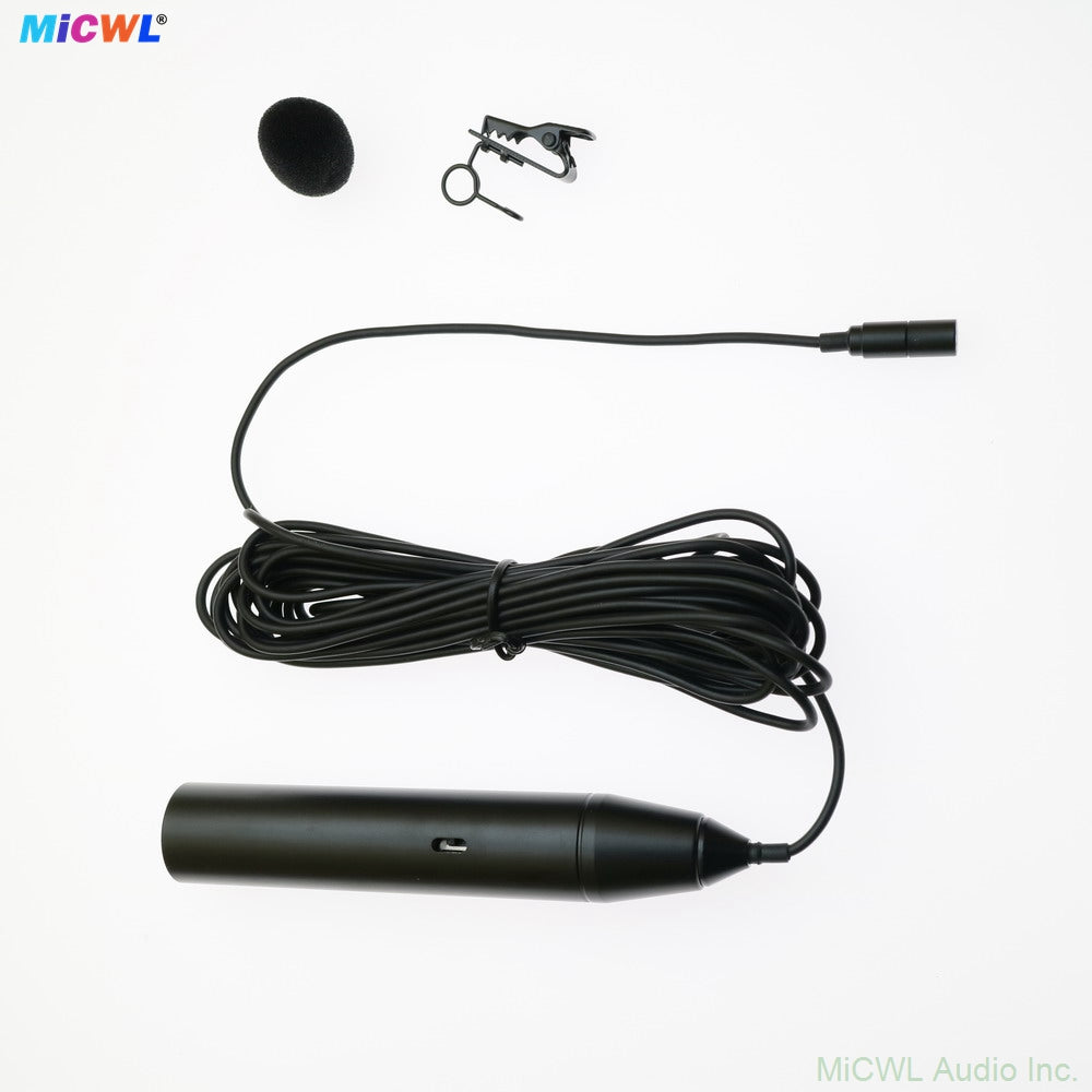 ME2 XLR 3Pin Phantom Power Lavalier Lapel Microphone For Sound Console DJ Mixer