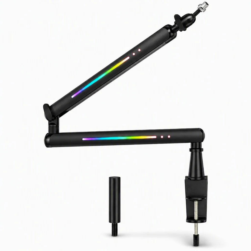 RGB LED Microphone Suspension Boom Arm