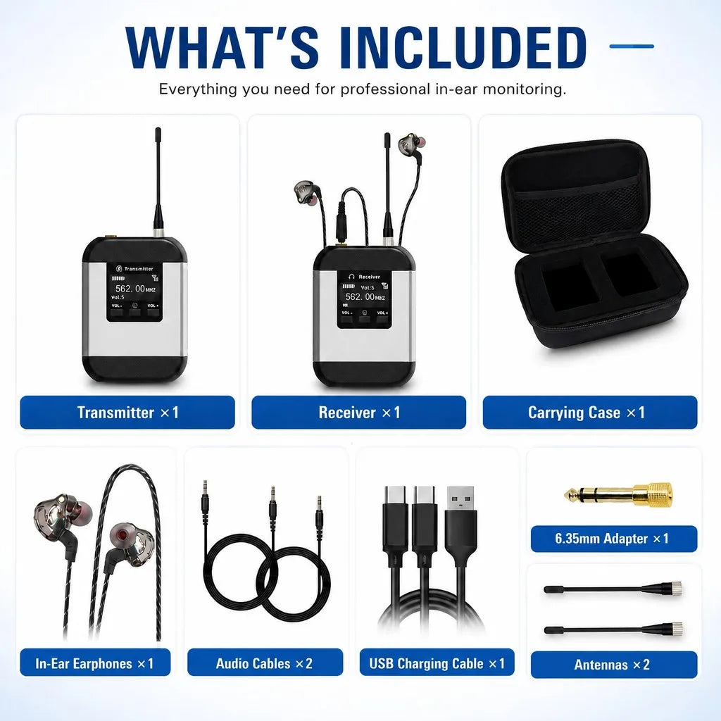 Portable Stereo Wireless In-Ear Monitor System