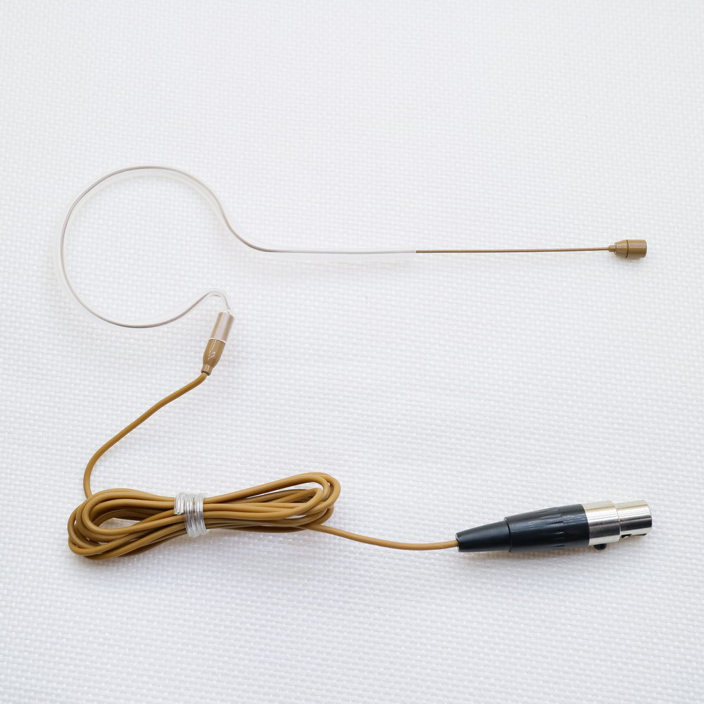 MX153 Tan Earset Microphone For Shure ULX SLX QLX Mini 4Pin BeltPack Headset Mic