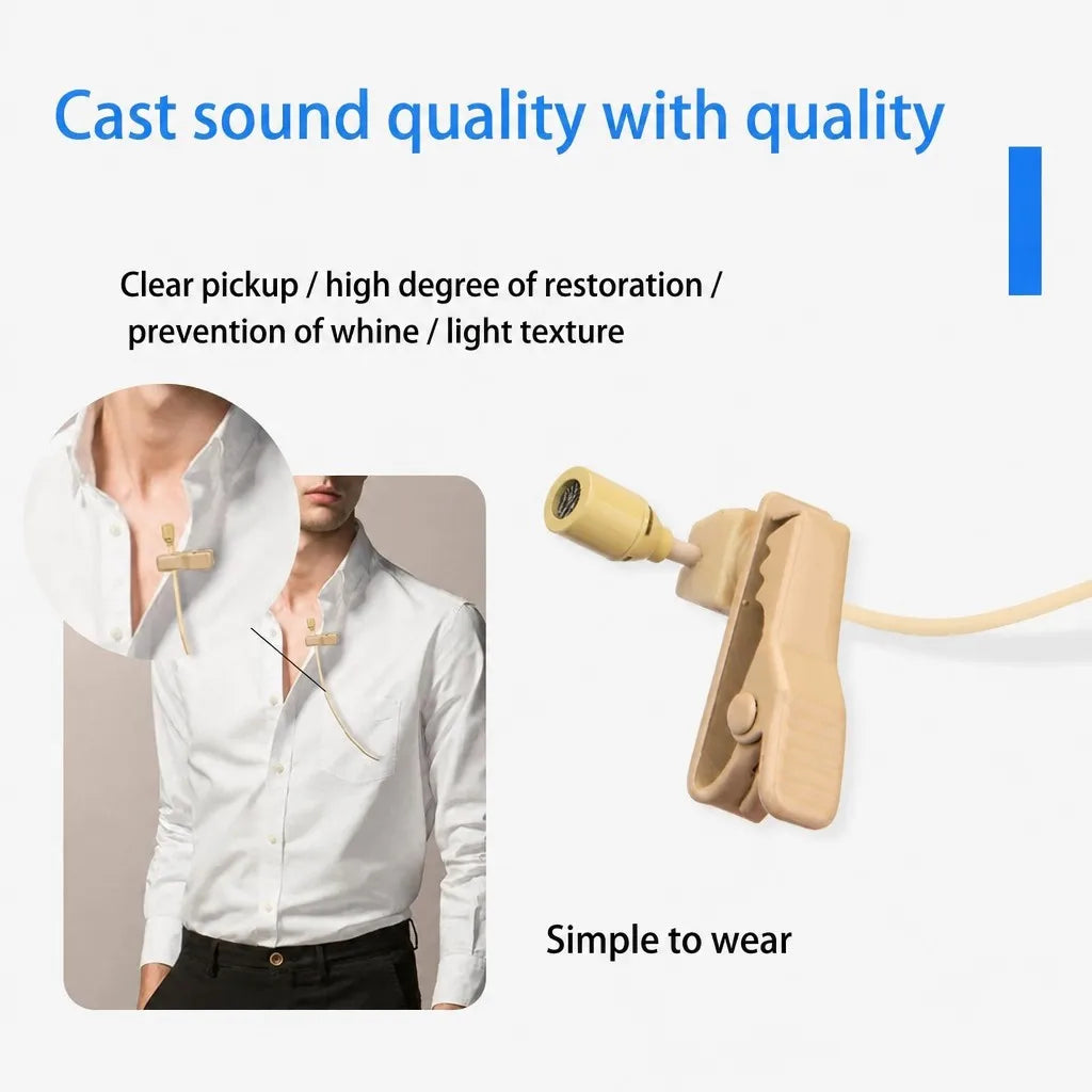 Skin-Tone Lavalier Mic 4-Pin Mini XLR