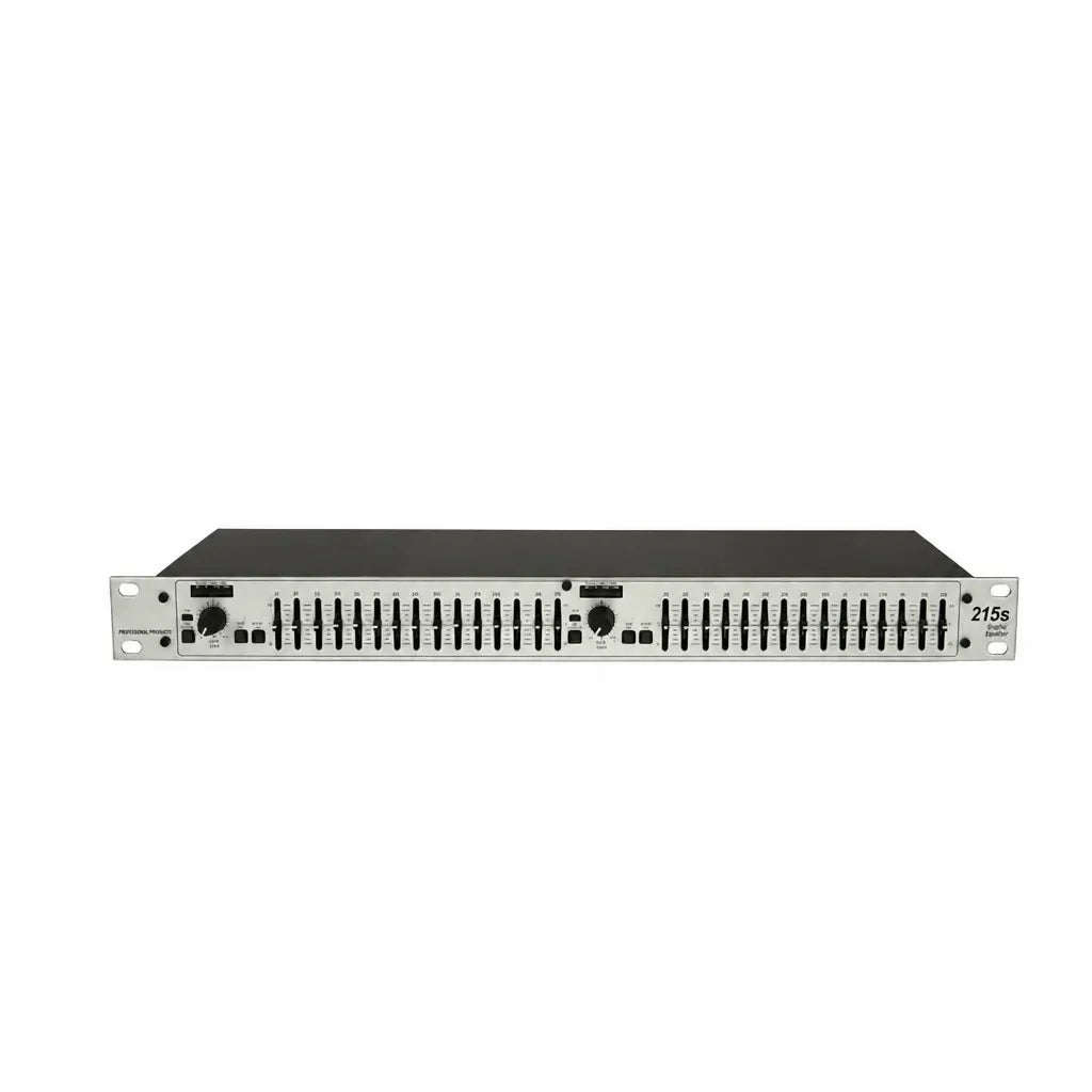 Dual 15-Band Professional Graphic Equalizer 215S - Stereo Rack EQ for Stage KTV