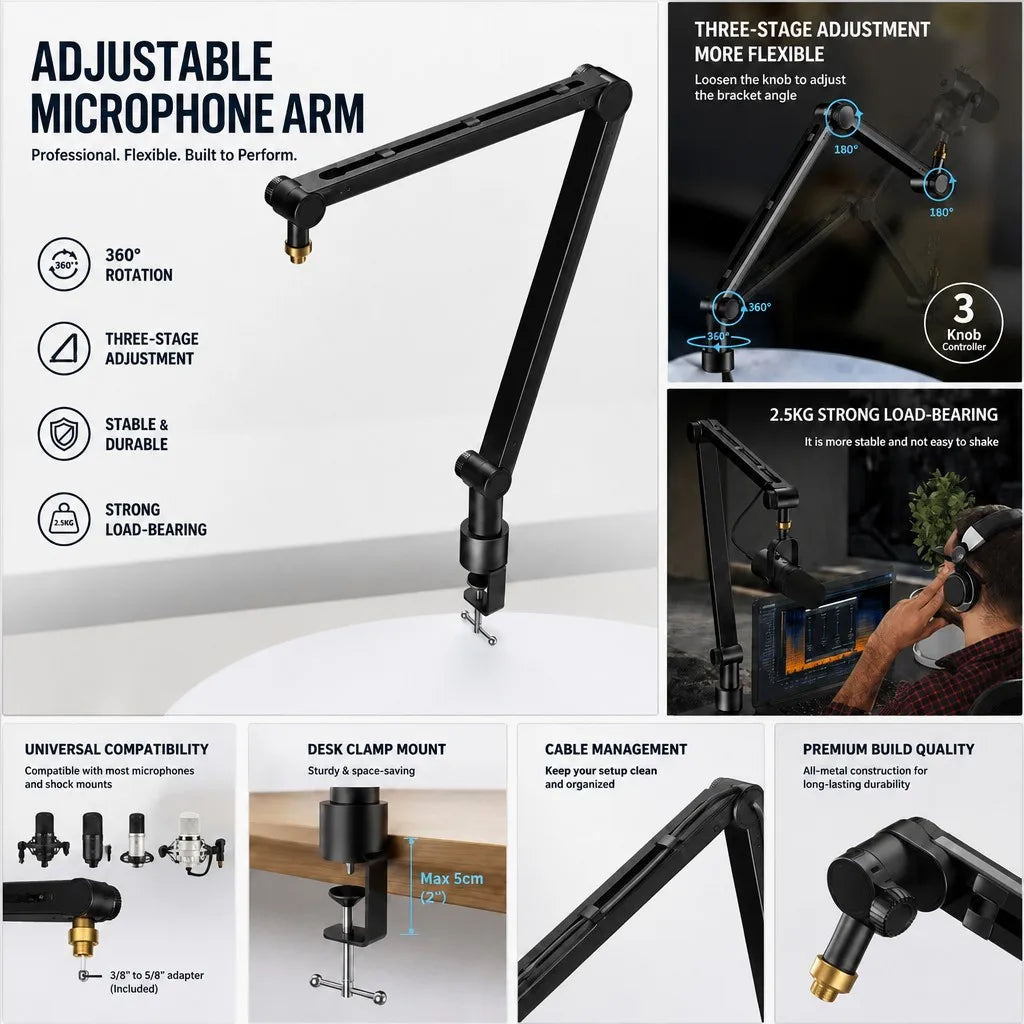 Metal Microphone Suspension Boom Arm