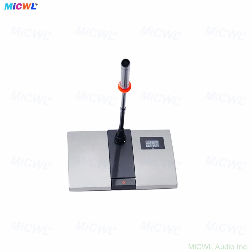 MiCWL D800 8-Channel Digital Wireless Conference Microphone System – UHF Gooseneck Mics with AES Encryption for Press Conferences, Boardrooms & Government Meetings