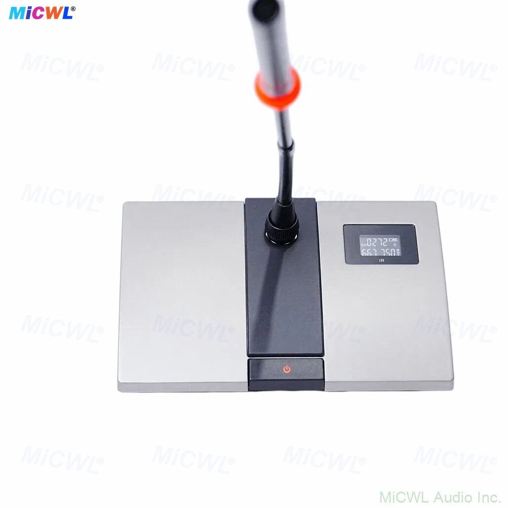 MiCWL D800 8-Channel Digital Wireless Conference Microphone System – UHF Gooseneck Mics with AES Encryption for Press Conferences, Boardrooms & Government Meetings