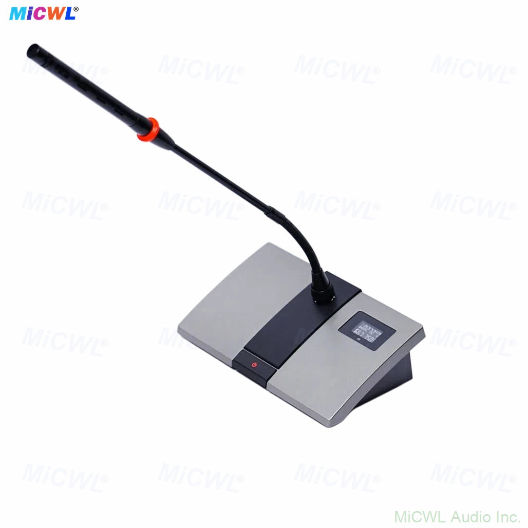 MiCWL D800 8-Channel Digital Wireless Conference Microphone System – UHF Gooseneck Mics with AES Encryption for Press Conferences, Boardrooms & Government Meetings