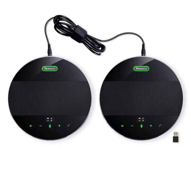 360�� Omnidirectional USB/Bluetooth Conference Microphone - AI Noise Cancellation Speakerphone