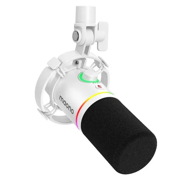 Professional USB/XLR Dynamic Gaming & Podcast Microphone - RGB Lighting, Touch Mute & Gain Control