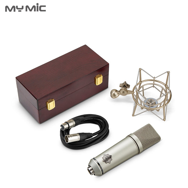 Classic Studio Large Diaphragm Condenser Microphone - Professional XLR Recording Kit