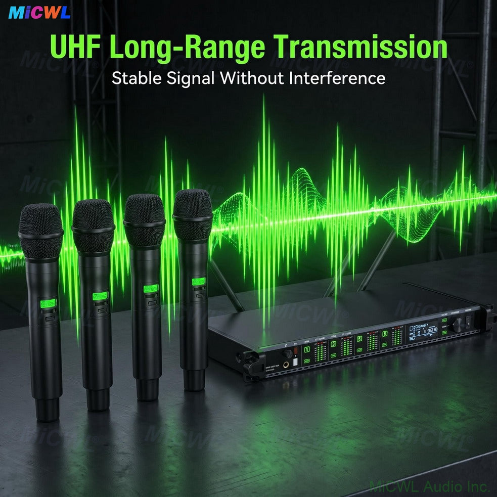 AD4Q 4-Channel UHF Wireless Microphone System – 4× KSM9 Dual-Diaphragm Condenser Handheld Mics, 400 Channels, 500m Range