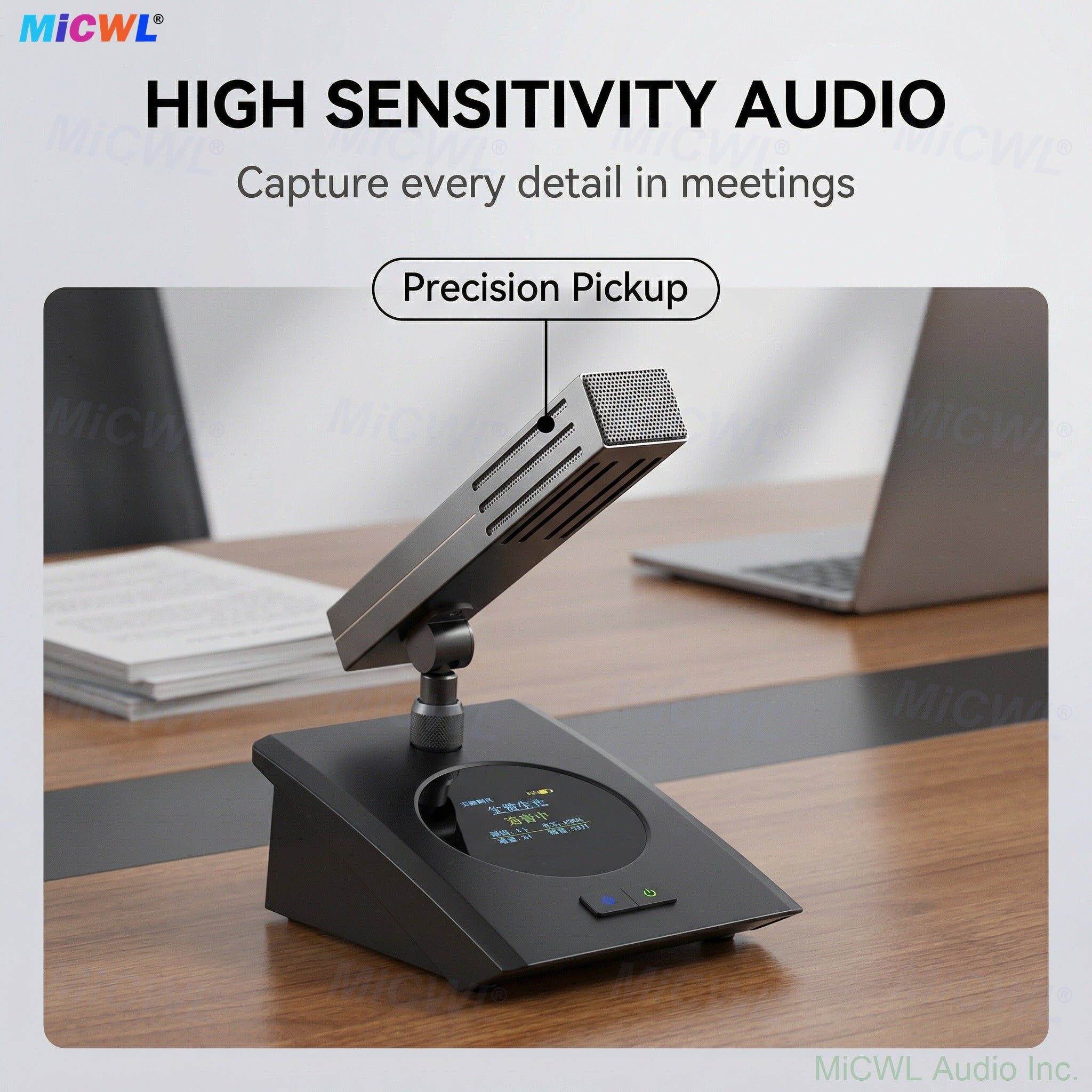 MiCWL 36-Unit Wireless Conference Microphone System for Large Meetings