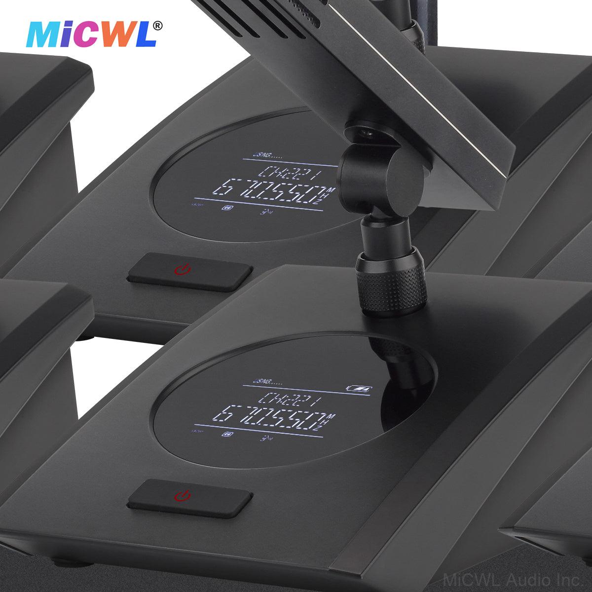 MiCWL D3700 8 Channel Conference Digital Wireless Microphone System 8 Desktop Gooseneck Adjustable Frequency - MiCWL Audio Inc