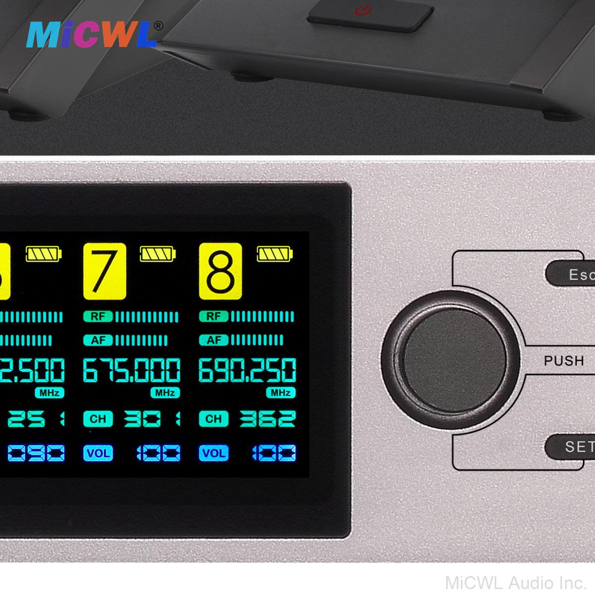 MiCWL D3700 8 Channel Conference Digital Wireless Microphone System 8 Desktop Gooseneck Adjustable Frequency - MiCWL Audio Inc