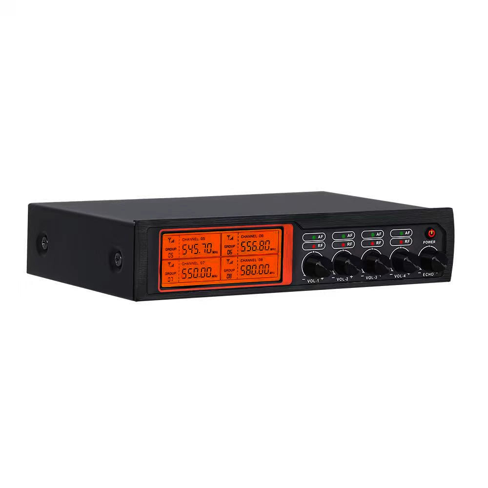 Rechargeable Dual Channel Wireless Microphone UHF