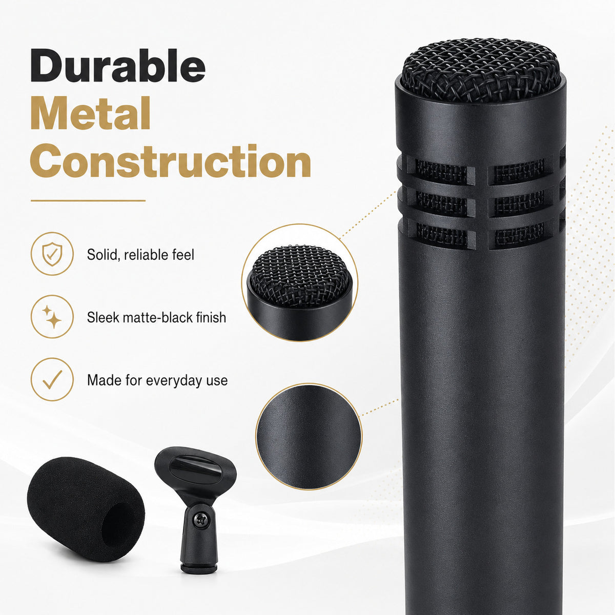 E-614 Compact Small-Diaphragm Condenser Instrument Microphone, XLR