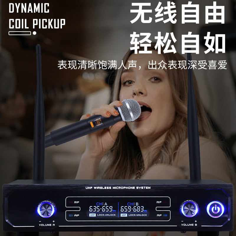 Dual Channel Wireless Microphone System UHF