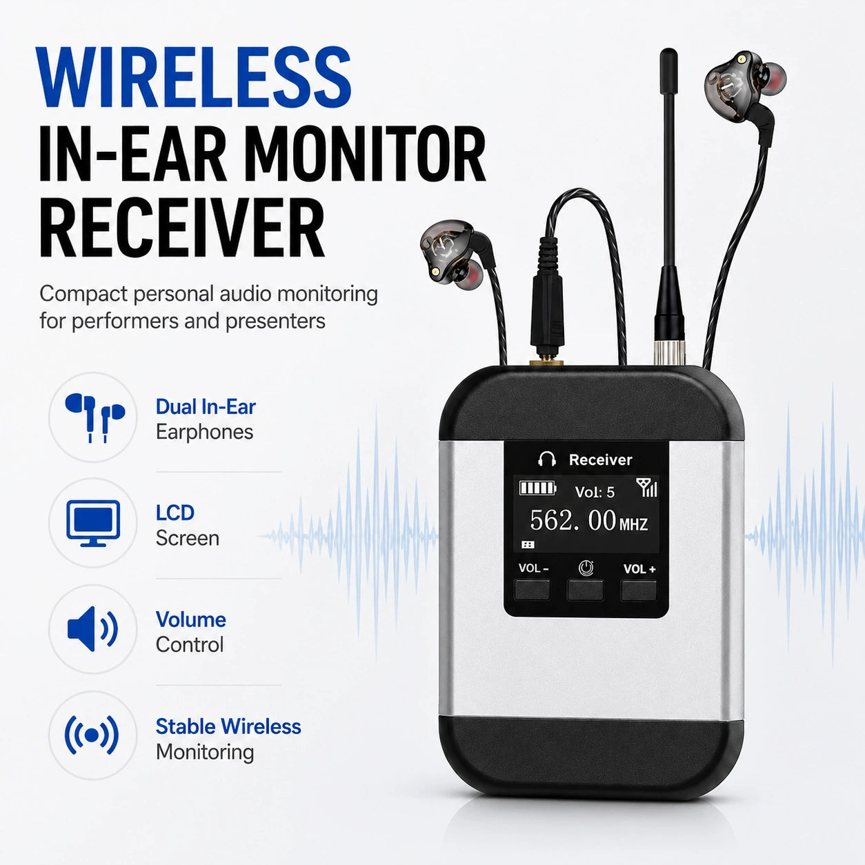 Portable Stereo Wireless In-Ear Monitor System
