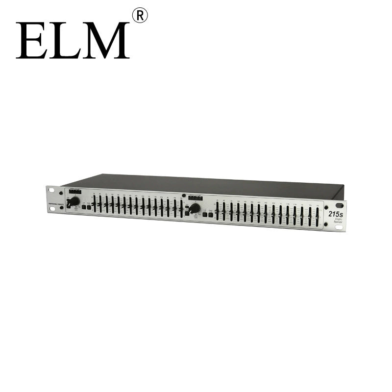 Dual 15-Band Professional Graphic Equalizer 215S - Stereo Rack EQ for Stage KTV