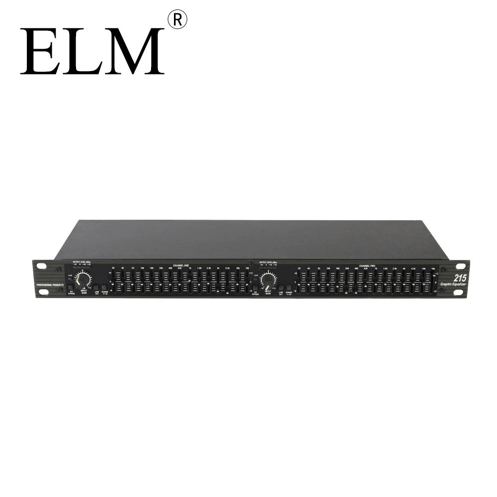 Dual 15-Band Graphic Equalizer 215 - Professional Stereo Rack EQ