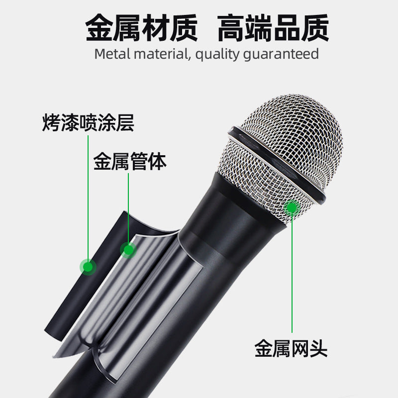 LG-122X Full-Metal UHF Wireless Microphone System 1-to-2