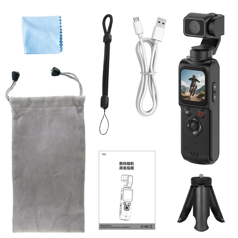 M105 4K 64MP Handheld Action Camera Gimbal Vlog Camcorder Black White Pink