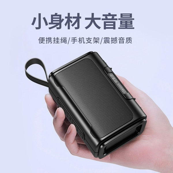 Mini Radio Bluetooth Speaker - Metal Body Outdoor Portable Subwoofer