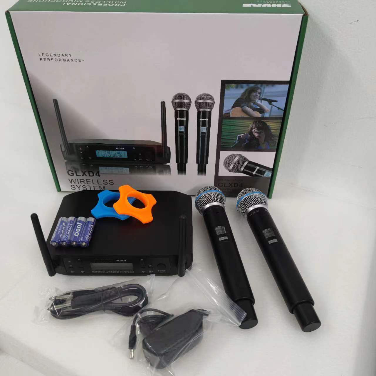 Professional GLXD4 UHF Wireless Microphone System - Dual Handheld Mics