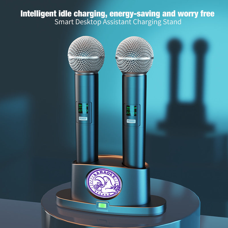 Universal Wireless Microphone Charging Dock Type-C Magnetic Base for KTV