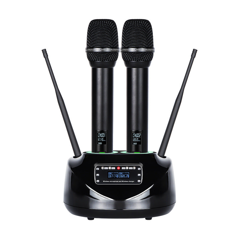 CD-06 Magnetic-Charging UHF Wireless Microphone System 1-to-2
