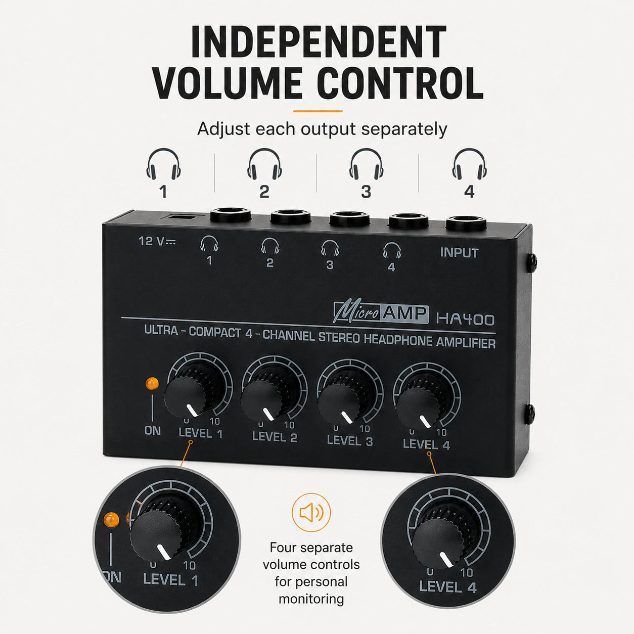 8-Channel Studio Headphone Amplifier