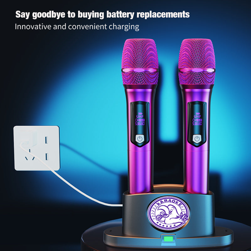 Universal Wireless Microphone Charging Dock Type-C Magnetic Base for KTV