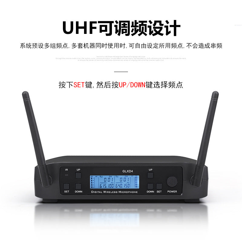 GLXD4 Dual Wireless Microphone Set - Cardioid Pickup Pattern