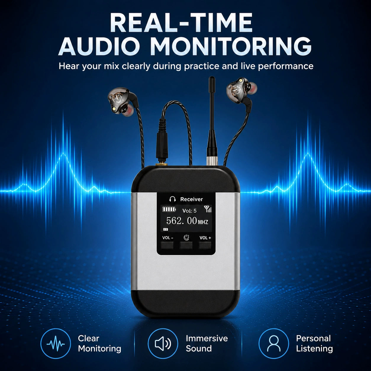 Portable Stereo Wireless In-Ear Monitor System