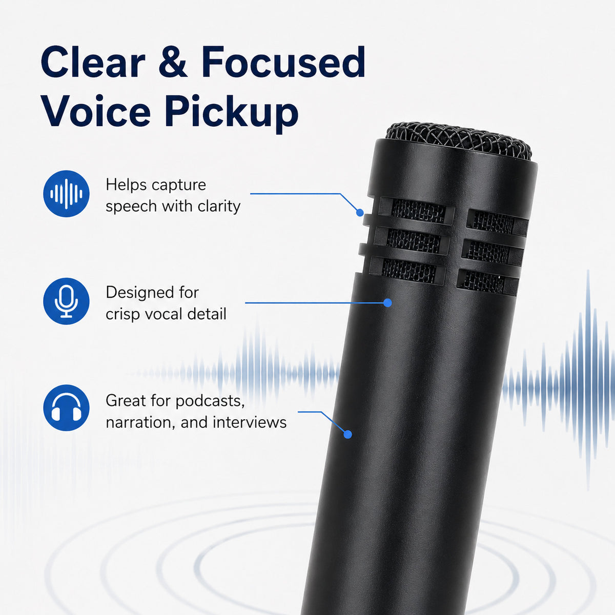 E-614 Compact Small-Diaphragm Condenser Instrument Microphone, XLR