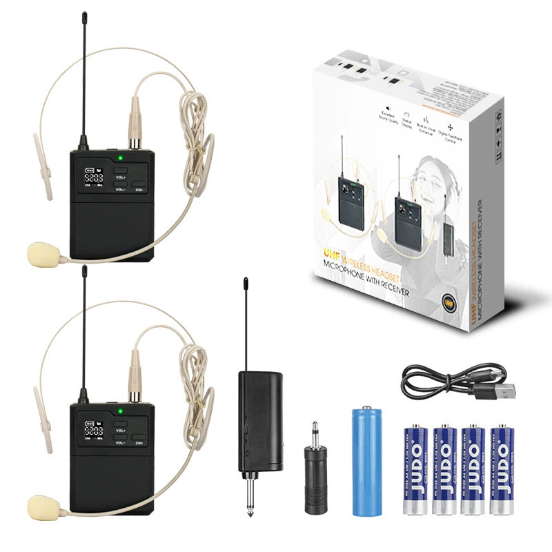 GLXD418 UHF Wireless Bodypack Headset Microphone System for Teaching & Stage