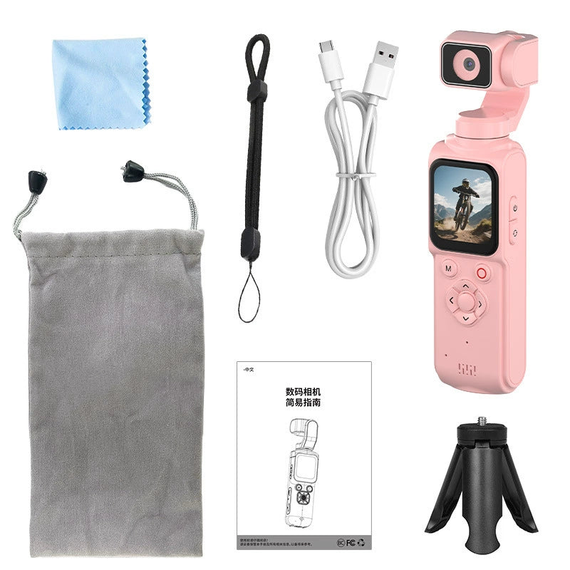 M105 4K 64MP Handheld Action Camera Gimbal Vlog Camcorder Black White Pink