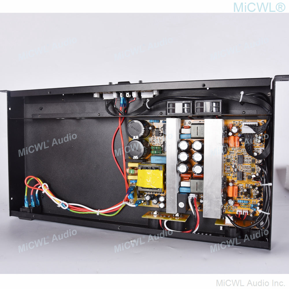 CA6200 Professional 2 Channel 2600W Digital Power Amplifier 1U Rack Mount for Stage Concert PA