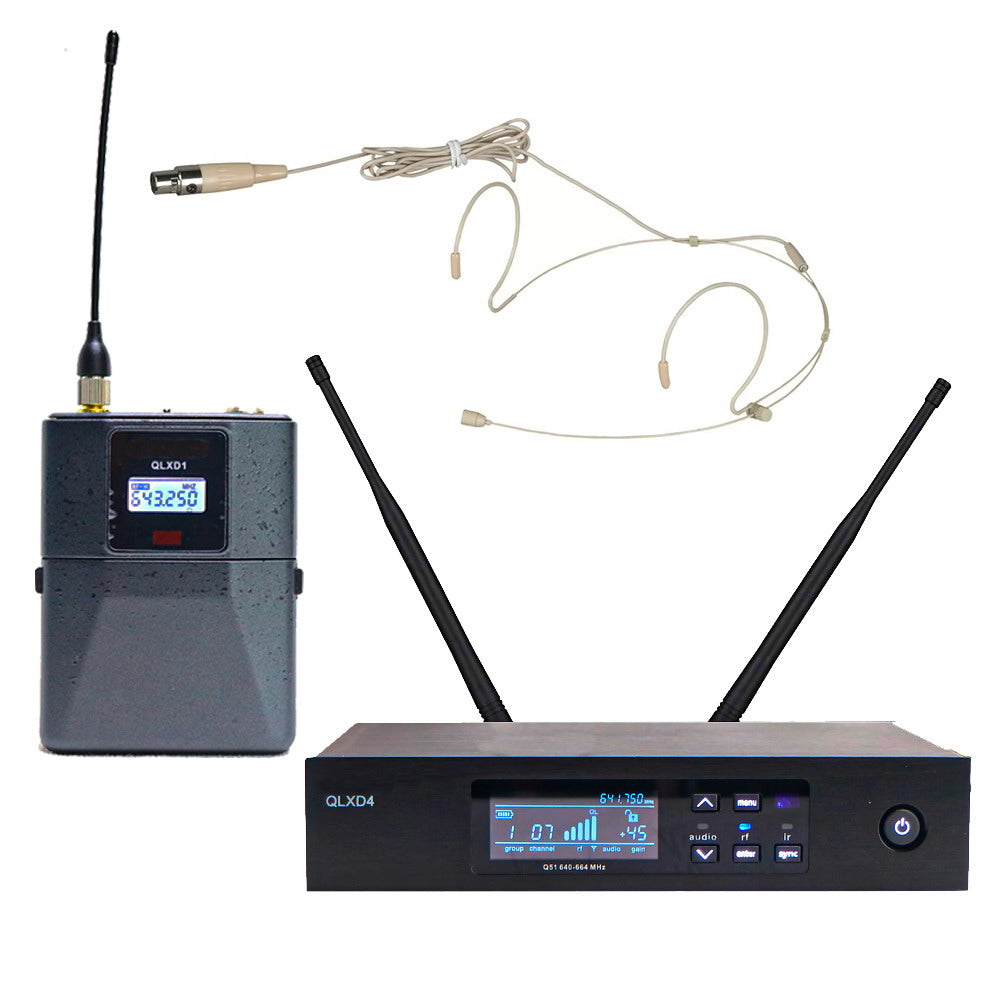 QLXD24-Beta58 Wireless Microphone System with Extra QLXD1 Bodypack Transmitter Kits