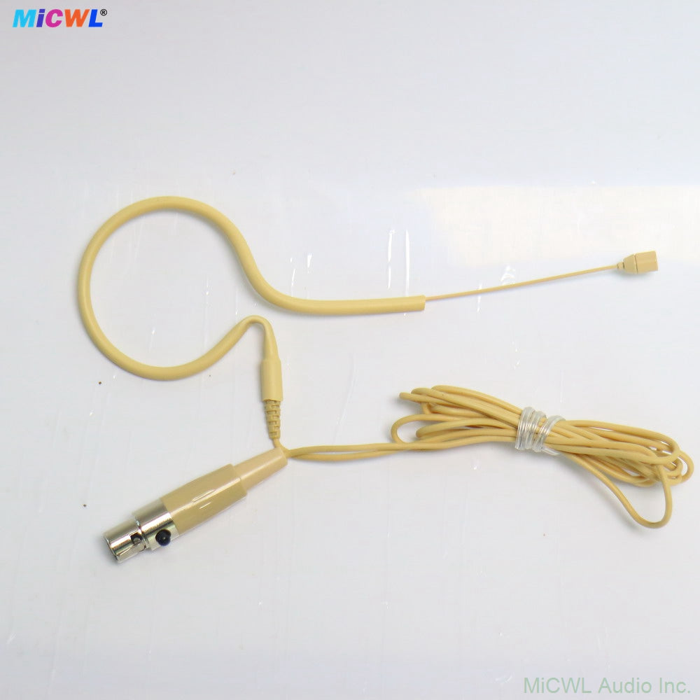 MX153 Earset Headset TA4F 4Pin Microphone For Shure BeltPack Beige Headset Mic Beige Color
