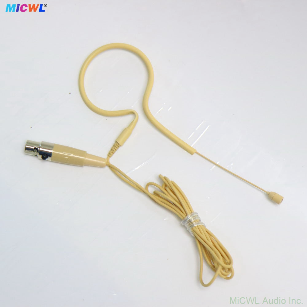 MX153 Earset Headset TA4F 4Pin Microphone For Shure BeltPack Beige Headset Mic Beige Color