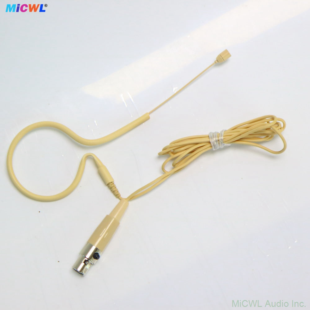 MX153 Earset Headset TA4F 4Pin Microphone For Shure BeltPack Beige Headset Mic Beige Color